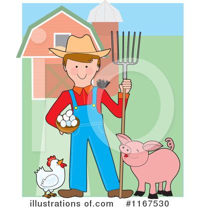 Royalty-Free (RF) Farmer Clipart Illustration by Maria Bell - Stock Sample #1167530