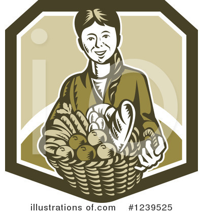 Royalty-Free (RF) Farmer Clipart Illustration by patrimonio - Stock Sample #1239525
