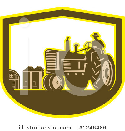 Tractor Clipart #1246486 by patrimonio