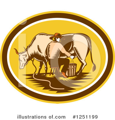 Royalty-Free (RF) Farmer Clipart Illustration by patrimonio - Stock Sample #1251199