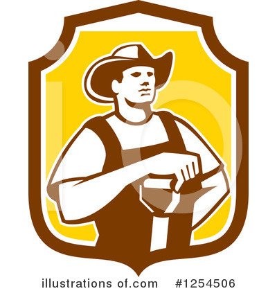 Royalty-Free (RF) Farmer Clipart Illustration by patrimonio - Stock Sample #1254506