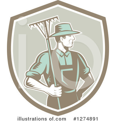 Royalty-Free (RF) Farmer Clipart Illustration by patrimonio - Stock Sample #1274891