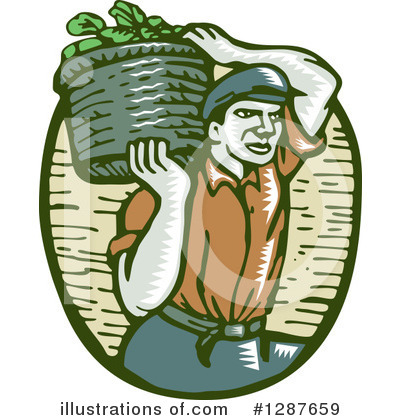 Royalty-Free (RF) Farmer Clipart Illustration by patrimonio - Stock Sample #1287659