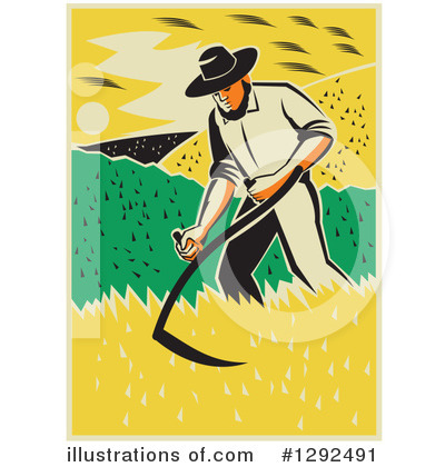 Royalty-Free (RF) Farmer Clipart Illustration by patrimonio - Stock Sample #1292491