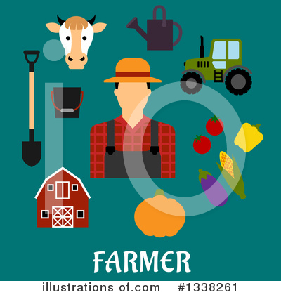 Royalty-Free (RF) Farmer Clipart Illustration by Vector Tradition SM - Stock Sample #1338261