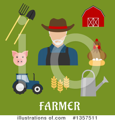 Royalty-Free (RF) Farmer Clipart Illustration by Vector Tradition SM - Stock Sample #1357511