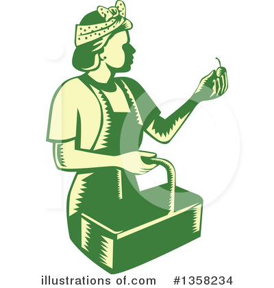 Royalty-Free (RF) Farmer Clipart Illustration by patrimonio - Stock Sample #1358234