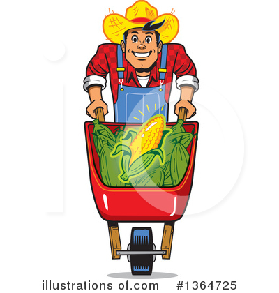 Wheelbarrow Clipart #1364725 by Clip Art Mascots