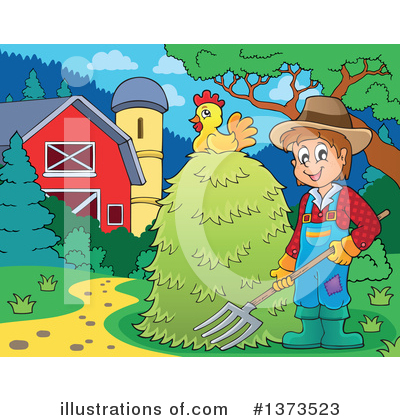 Royalty-Free (RF) Farmer Clipart Illustration by visekart - Stock Sample #1373523