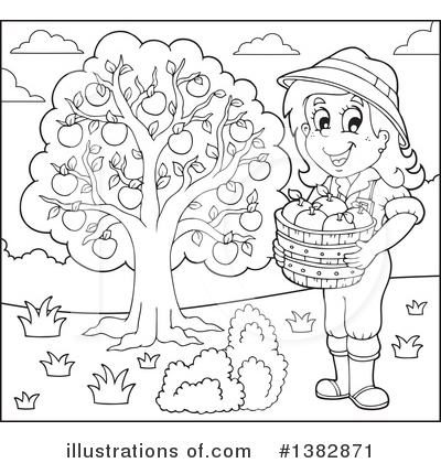 Royalty-Free (RF) Farmer Clipart Illustration by visekart - Stock Sample #1382871