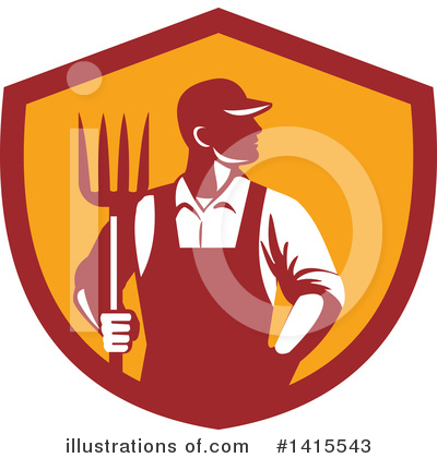 Royalty-Free (RF) Farmer Clipart Illustration by patrimonio - Stock Sample #1415543