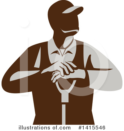Royalty-Free (RF) Farmer Clipart Illustration by patrimonio - Stock Sample #1415546