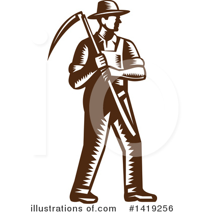 Royalty-Free (RF) Farmer Clipart Illustration by patrimonio - Stock Sample #1419256