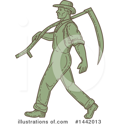Royalty-Free (RF) Farmer Clipart Illustration by patrimonio - Stock Sample #1442013