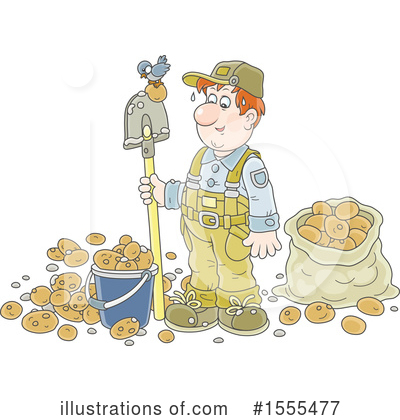 Royalty-Free (RF) Farmer Clipart Illustration by Alex Bannykh - Stock Sample #1555477