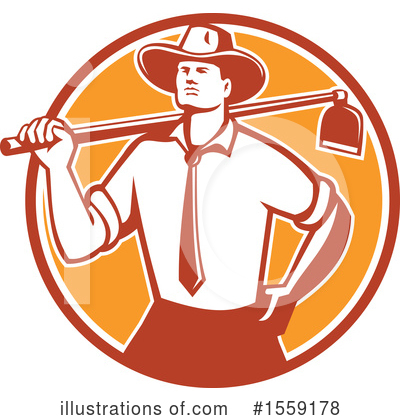 Royalty-Free (RF) Farmer Clipart Illustration by patrimonio - Stock Sample #1559178