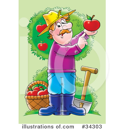 Royalty-Free (RF) Farmer Clipart Illustration by Alex Bannykh - Stock Sample #34303