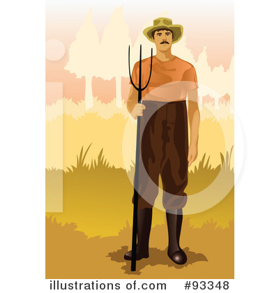 Royalty-Free (RF) Farmer Clipart Illustration by mayawizard101 - Stock Sample #93348