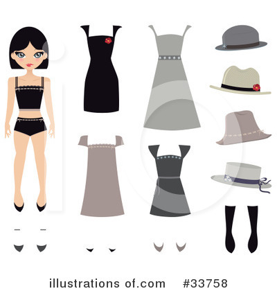 Royalty-Free (RF) Fashion Clipart Illustration by Melisende Vector - Stock Sample #33758