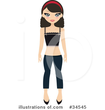 Royalty-Free (RF) Fashion Clipart Illustration by Melisende Vector - Stock Sample #34545
