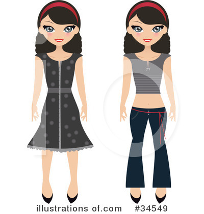 Royalty-Free (RF) Fashion Clipart Illustration by Melisende Vector - Stock Sample #34549