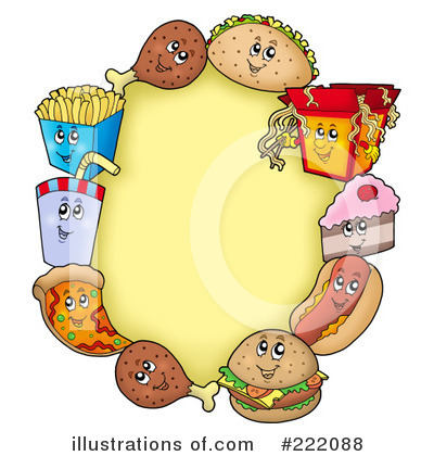 Royalty-Free (RF) Fast Food Clipart Illustration by visekart - Stock Sample #222088