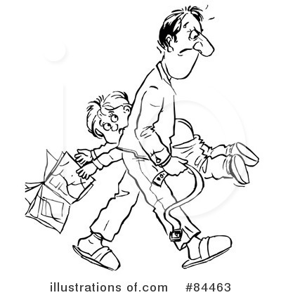 Royalty-Free (RF) Father Clipart Illustration by Alex Bannykh - Stock Sample #84463