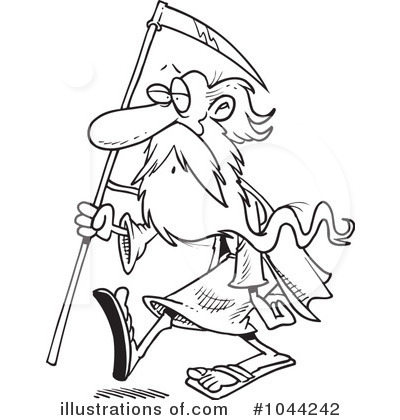 Royalty-Free (RF) Father Time Clipart Illustration by toonaday - Stock Sample #1044242