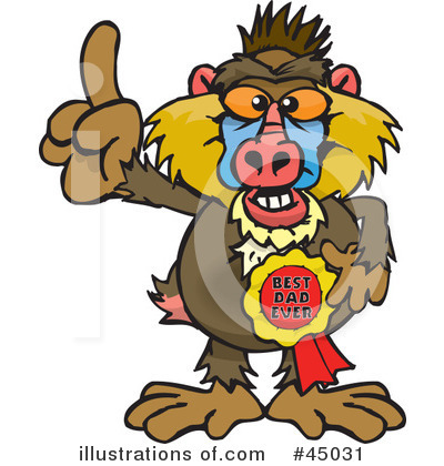 Baboon Clipart #45031 by Dennis Holmes Designs