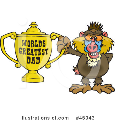 Baboon Clipart #45043 by Dennis Holmes Designs