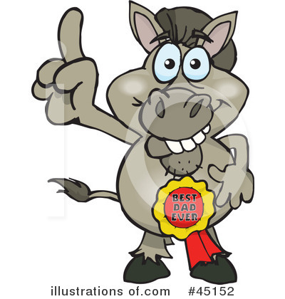 Donkey Clipart #45152 by Dennis Holmes Designs