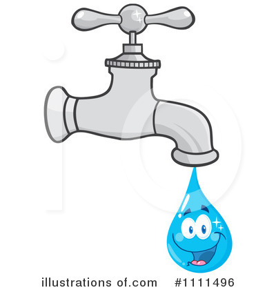 Royalty-Free (RF) Faucet Clipart Illustration by Hit Toon - Stock Sample #1111496