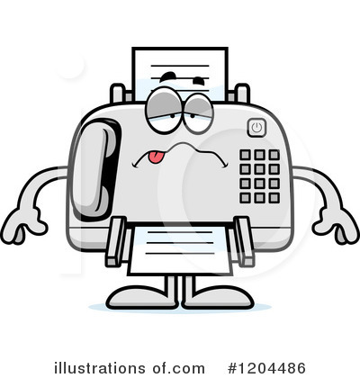 Royalty-Free (RF) Fax Machine Clipart Illustration by Cory Thoman - Stock Sample #1204486