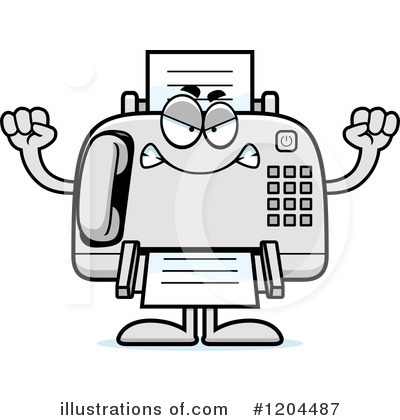 Royalty-Free (RF) Fax Machine Clipart Illustration by Cory Thoman - Stock Sample #1204487