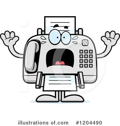Royalty-Free (RF) Fax Machine Clipart Illustration by Cory Thoman - Stock Sample #1204490