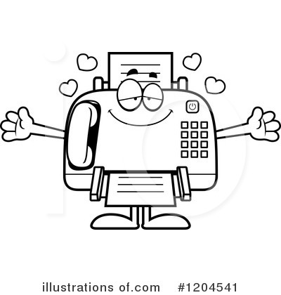 Fax Machine Clipart #1204541 by Cory Thoman