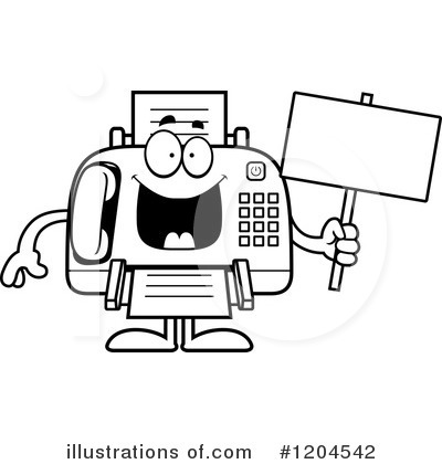 Royalty-Free (RF) Fax Machine Clipart Illustration by Cory Thoman - Stock Sample #1204542