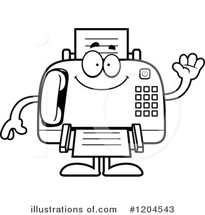 Royalty-Free (RF) Fax Machine Clipart Illustration by Cory Thoman - Stock Sample #1204543