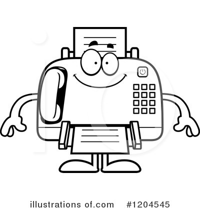 Royalty-Free (RF) Fax Machine Clipart Illustration by Cory Thoman - Stock Sample #1204545