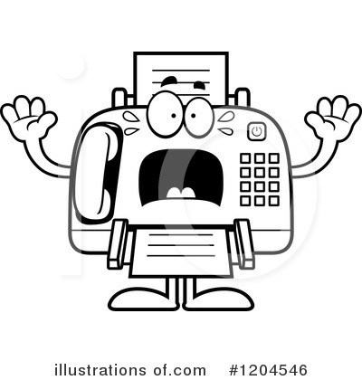 Royalty-Free (RF) Fax Machine Clipart Illustration by Cory Thoman - Stock Sample #1204546
