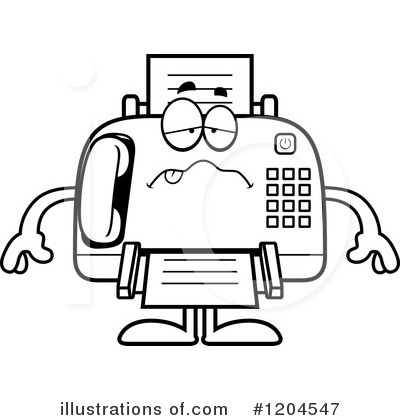 Royalty-Free (RF) Fax Machine Clipart Illustration by Cory Thoman - Stock Sample #1204547