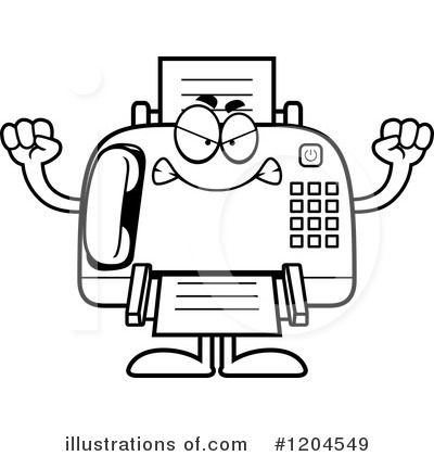 Royalty-Free (RF) Fax Machine Clipart Illustration by Cory Thoman - Stock Sample #1204549