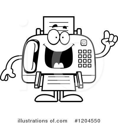 Royalty-Free (RF) Fax Machine Clipart Illustration by Cory Thoman - Stock Sample #1204550