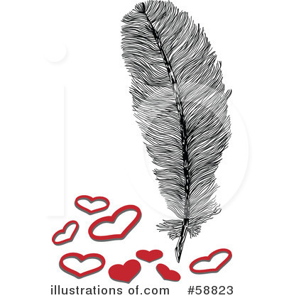 Royalty-Free (RF) Feather Clipart Illustration by kaycee - Stock Sample #58823
