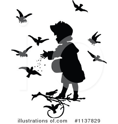 Feeding Birds Clipart #1137829 by Prawny Vintage