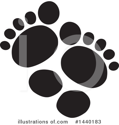 Foot Prints Clipart #1440183 by ColorMagic