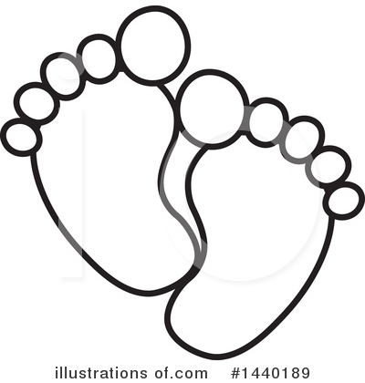 Foot Prints Clipart #1440189 by ColorMagic
