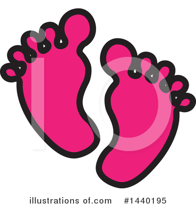 Foot Prints Clipart #1440195 by ColorMagic