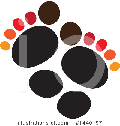 Foot Prints Clipart #1440197 by ColorMagic