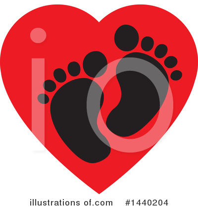 Foot Prints Clipart #1440204 by ColorMagic